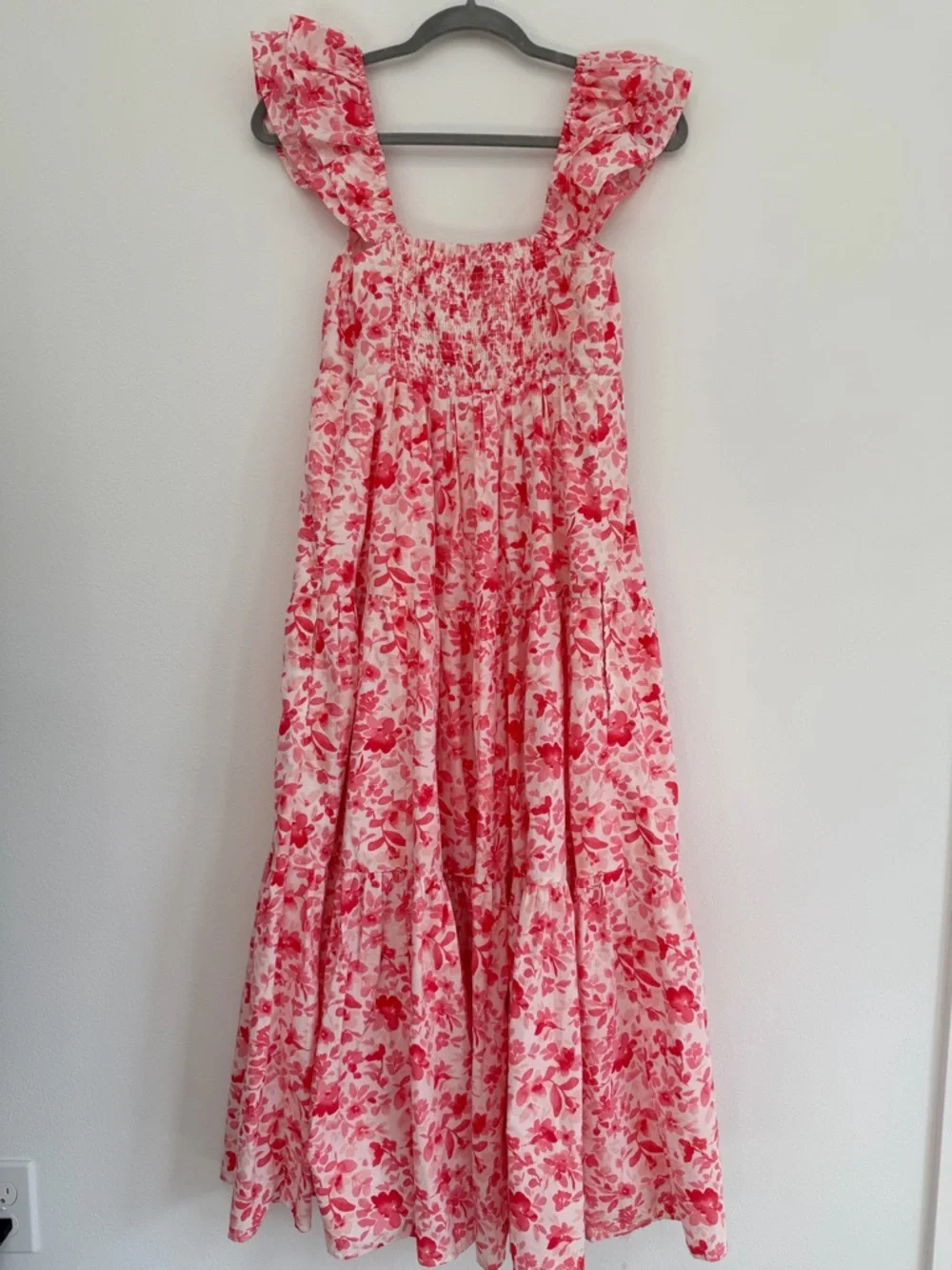 Abercrombie & Fitch Floral Midi Dress Pink Romantic Cottagecore Size S